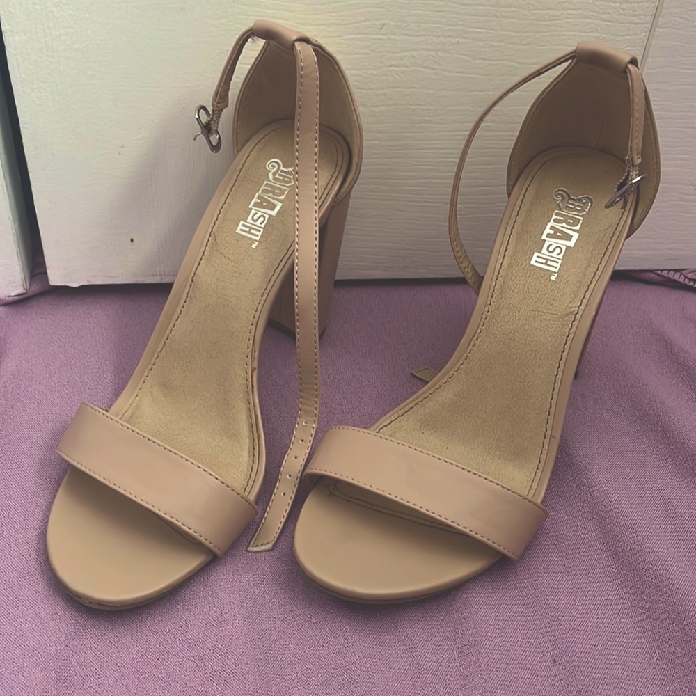 Nude Chunky Heels